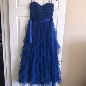 Teeze Me Size 14/15 Blue Strapless Dress